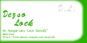 dezso lock business card